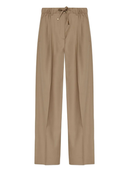  Moncler Front-pleated Trousers - Brown 
