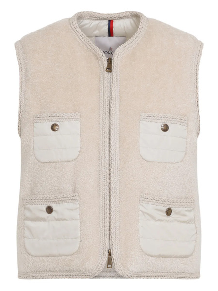  Moncler Front-pocket Zip-up Gilet - Neutrals 