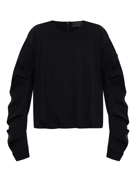  Moncler Gathered-cuff Sweatshirt - Black 