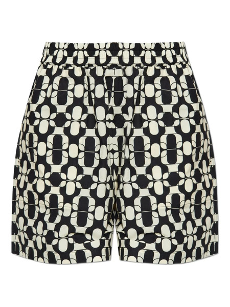  Moncler Geometric-pattern Shorts - White 