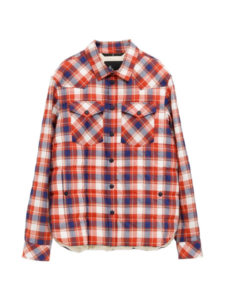  Moncler Grenoble Checked Wool Padded Jacket - Red 