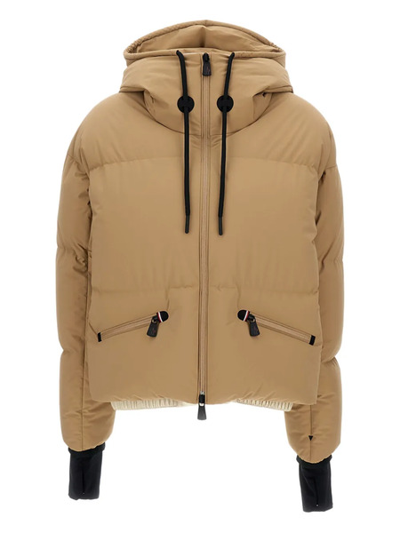  Moncler Grenoble Hooded Drawstring Puffer Jacket - Neutrals 