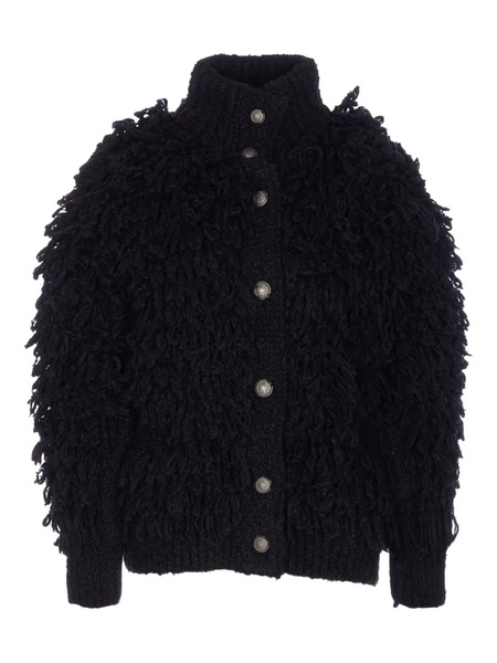  Moncler Grenoble Knitted Button Cardigan - Black 