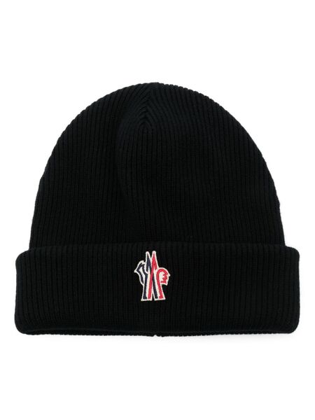  Moncler Grenoble Logo-patch Beanie Hat - Black 