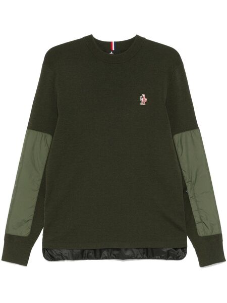  Moncler Grenoble Logo-patch Sweater - Green 
