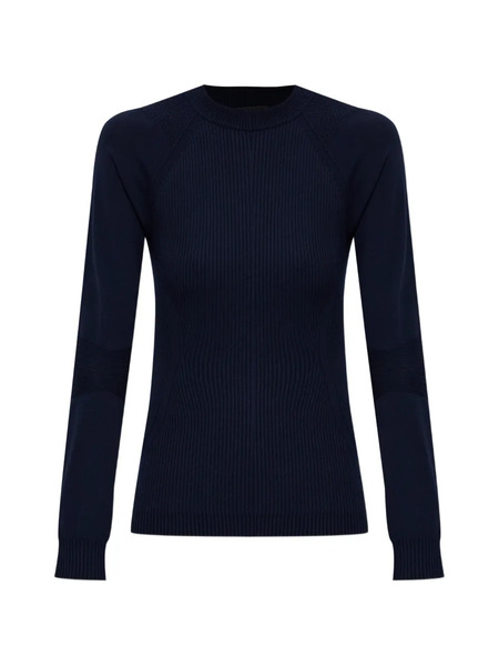  Moncler Grenoble Logo Ribbed Top - Blue 