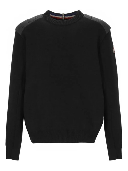  Moncler Grenoble Mountain Logo-patch Wool Jumper - Black 