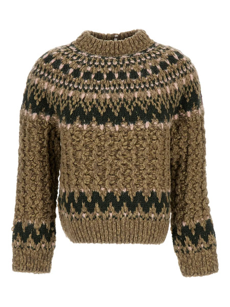  Moncler Grenoble Patterned Mock-neck Sweater - Neutrals 