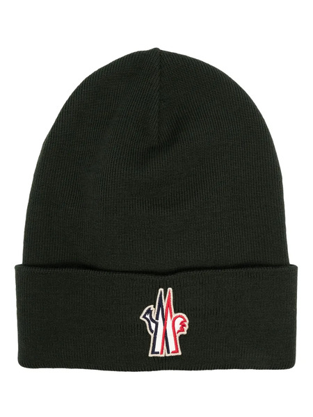  Moncler Grenoble Printed Beanie Hat - Green 