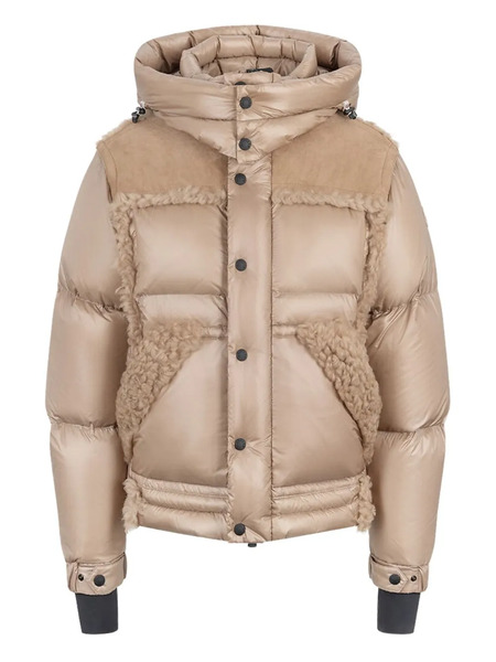  Moncler Grenoble Shearling-trimmed Puffer Jacket - Brown 