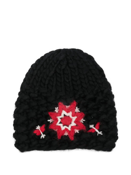  Moncler Grenoble Star-appliqué Beanie - Black 