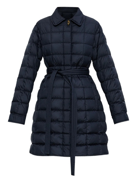  Moncler Gresillon Quilted Belted Coat - Blue 