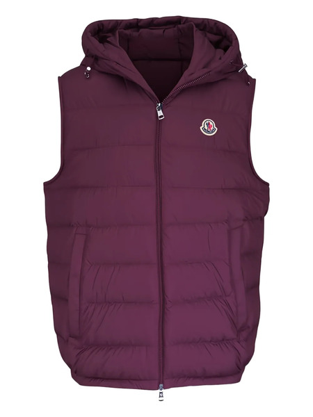  Moncler Hooded Logo Gilet - Red 