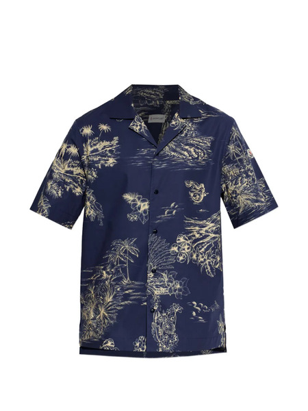  Moncler Island-print Shirt - Blue 