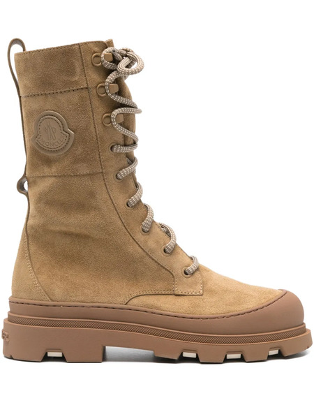  Moncler Lace-up Suede Boots - Neutrals 