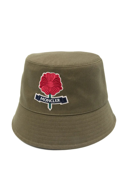  Moncler Logo-appliqué Bucket Hat - Green 