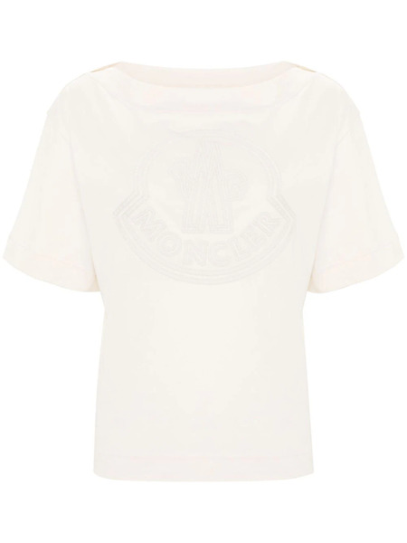  Moncler Logo-appliqué T-shirt - Neutrals 