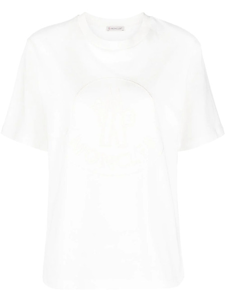  Moncler Logo-embroidered T-shirt - White 