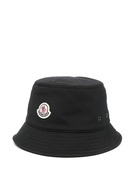  Moncler Logo-patch Bucket Hat - Black 