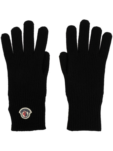  Moncler Logo-patch Gloves - Black 