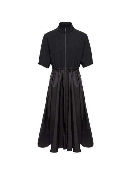  Moncler Logo Patch Midi Dress - Black 