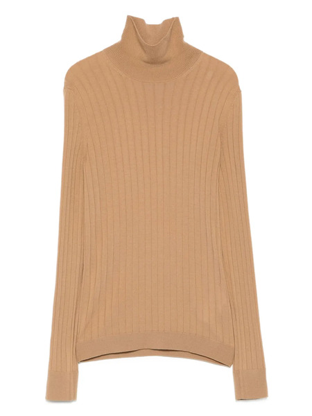  Moncler Logo-patch Ribbed Top - Brown 