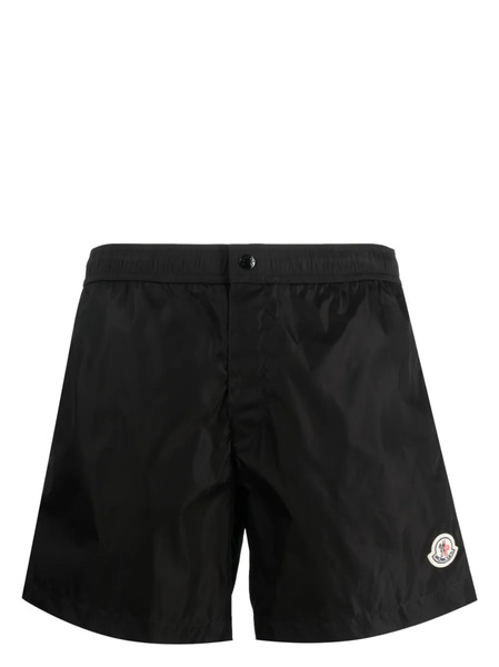  Moncler Logo-patch Swim Shorts - Black 