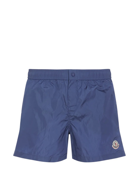  Moncler Logo Patch Swim Shorts - Blue 
