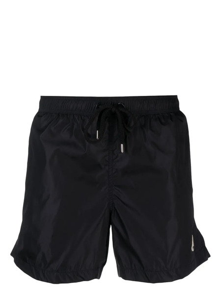  Moncler Logo Patch Swimming Shorts - Blue 
