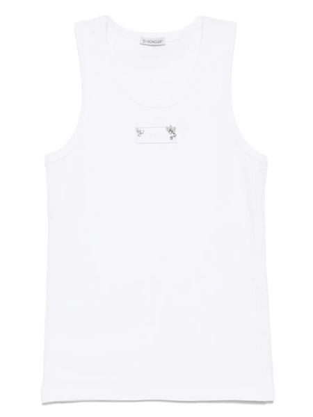  Moncler Logo-patch Tank Top - White 