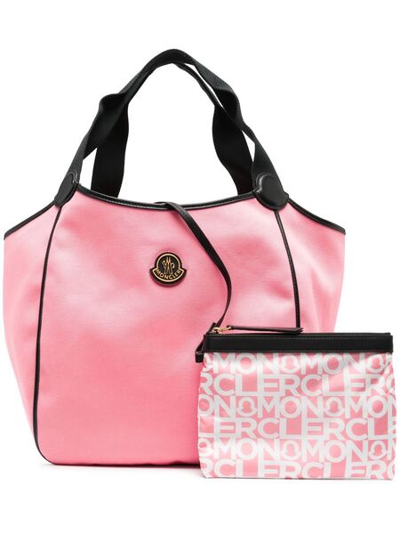  Moncler Logo-patch Tote Bag - Pink 