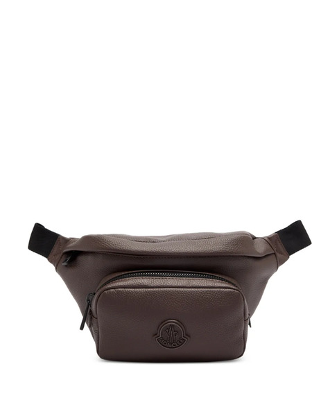  Moncler Logo-patch Zip-fastening Belt Bag - Brown 