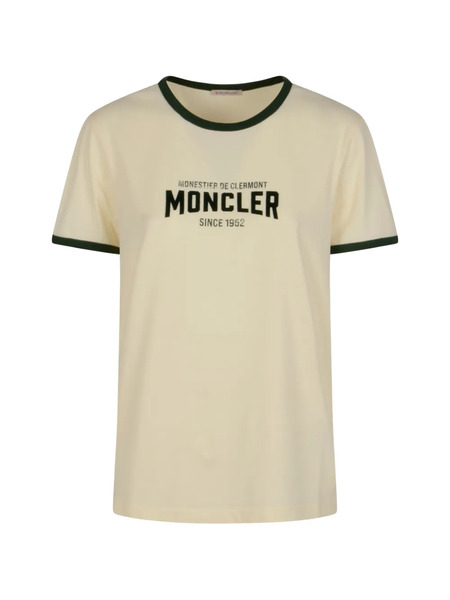  Moncler Logo-print Cotton T-shirt - Neutrals 