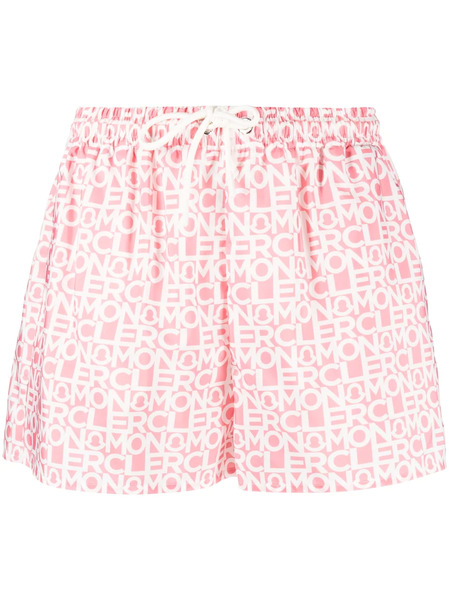  Moncler Logo-print Shorts - Pink 
