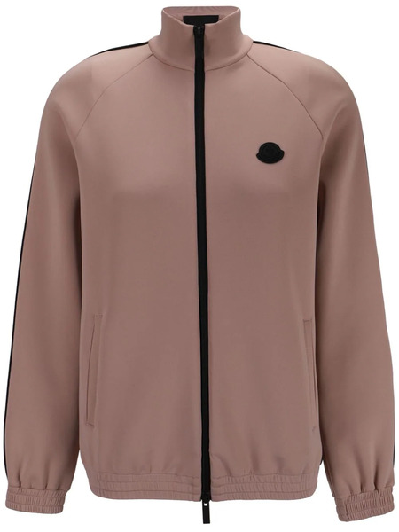  Moncler Logo-print Zip Top - Pink 