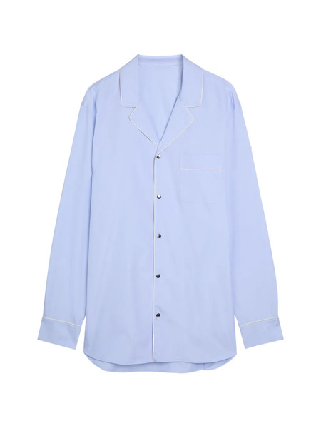  Moncler Long Sleeves Pocket Shirt - Blue 