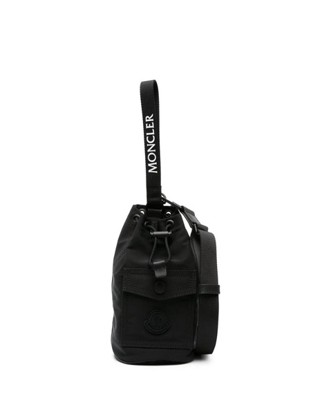  Moncler Mini Logo-patch Bucket Bag - Black 