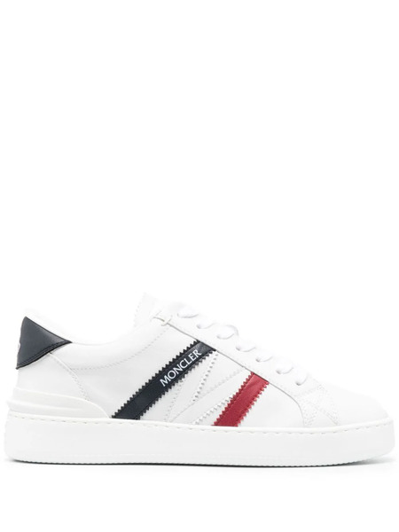  Moncler Monaco M Faux-leather Sneakers - White 