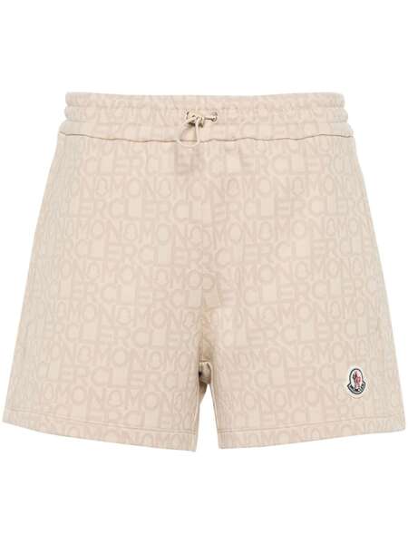  Moncler Monogram Jacquard Shorts - Neutrals 