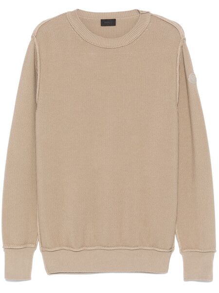  Moncler Organic-cotton Sweater - Neutrals 