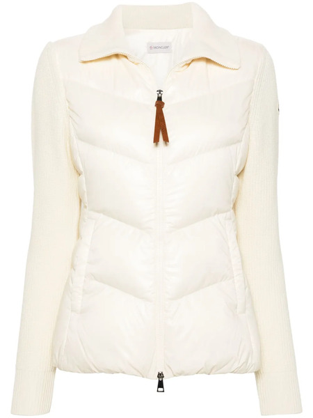  Moncler Padded Zip-up Cardigan - White 