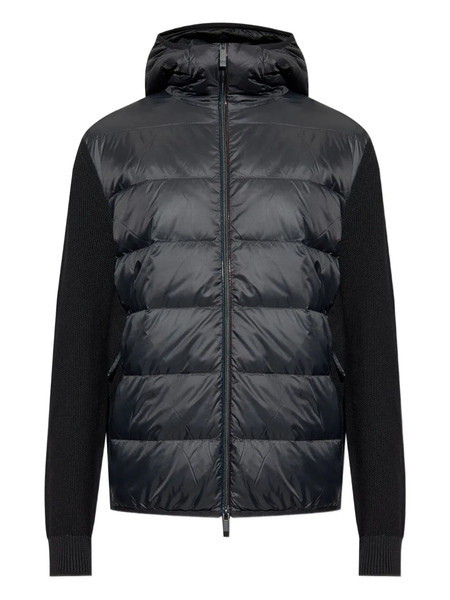  Moncler Panelled Hooded Jacket - Black 