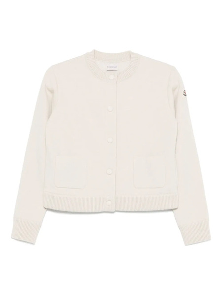  Moncler Patch-logo Button-fastening Cardigan - Neutrals 