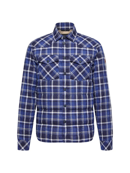  Moncler Plaid-pattern Padded Jacket - Blue 