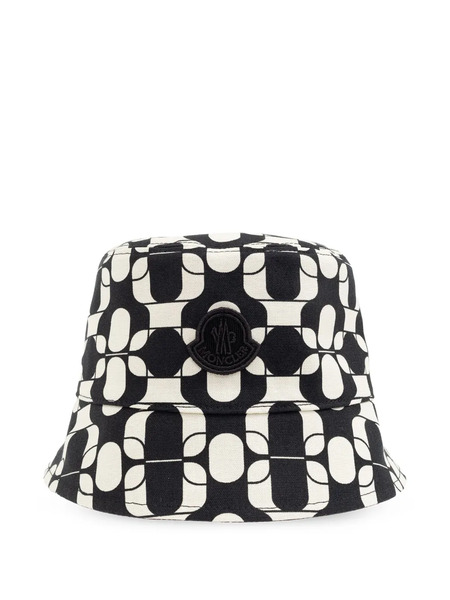 Moncler Printed Cotton Hat - Black 