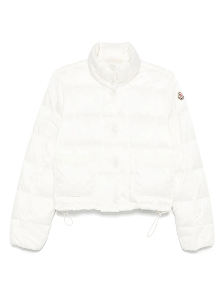  Moncler Quilted Cropped Jacket - White 