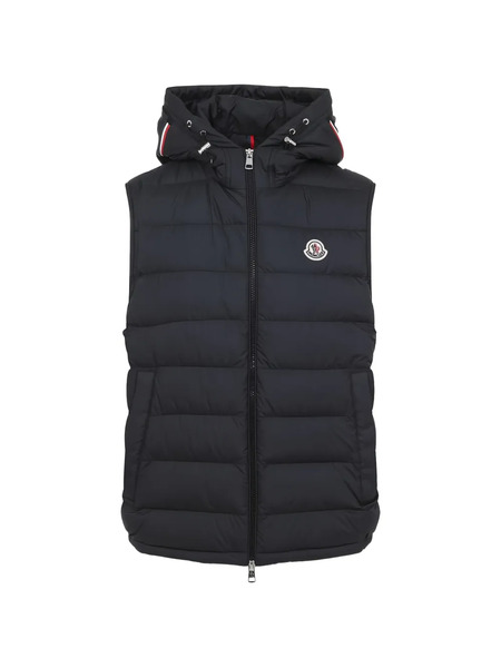  Moncler Quilted Hooded Vest - Blue 