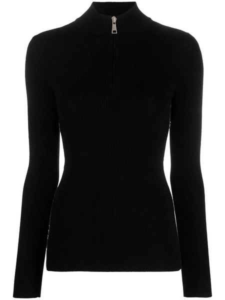  Moncler Ribbed Wool Sweater - Black 