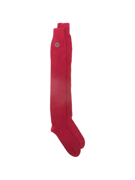  Moncler + Rick Owens Hiking Logo-patch Socks - Red 
