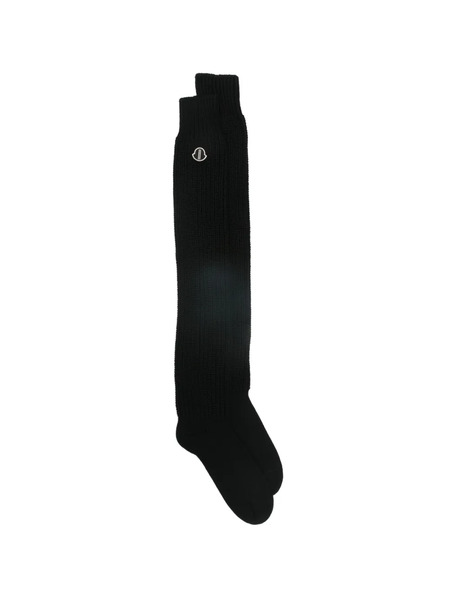  Moncler + Rick Owens Logo-patch Socks - Black 